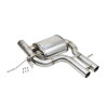 Inoxcar rear muffler 2 center outlets + valve Renault Megane 4 RS Trophy 1,8T 2019 on (OPF)