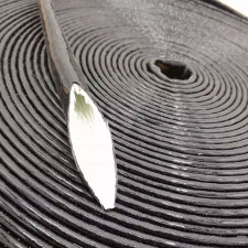 Gaine isolante fibre de verre siliconée noire OBP 260°C Longueur 1m