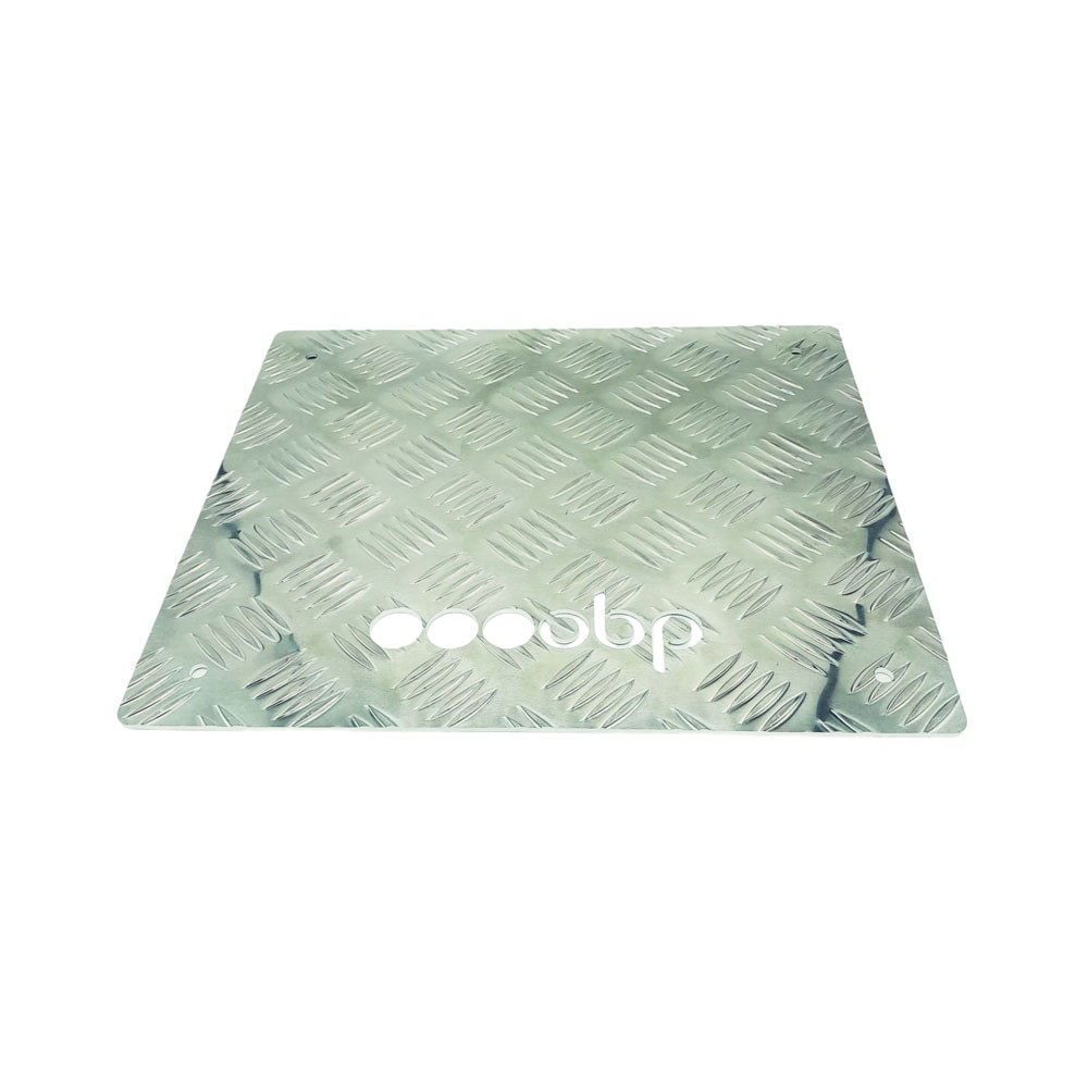 OBP aluminum chequer plate driver flat footrest 312x365x3mm - OBP-A044 - OBPA044 - 3666618509082