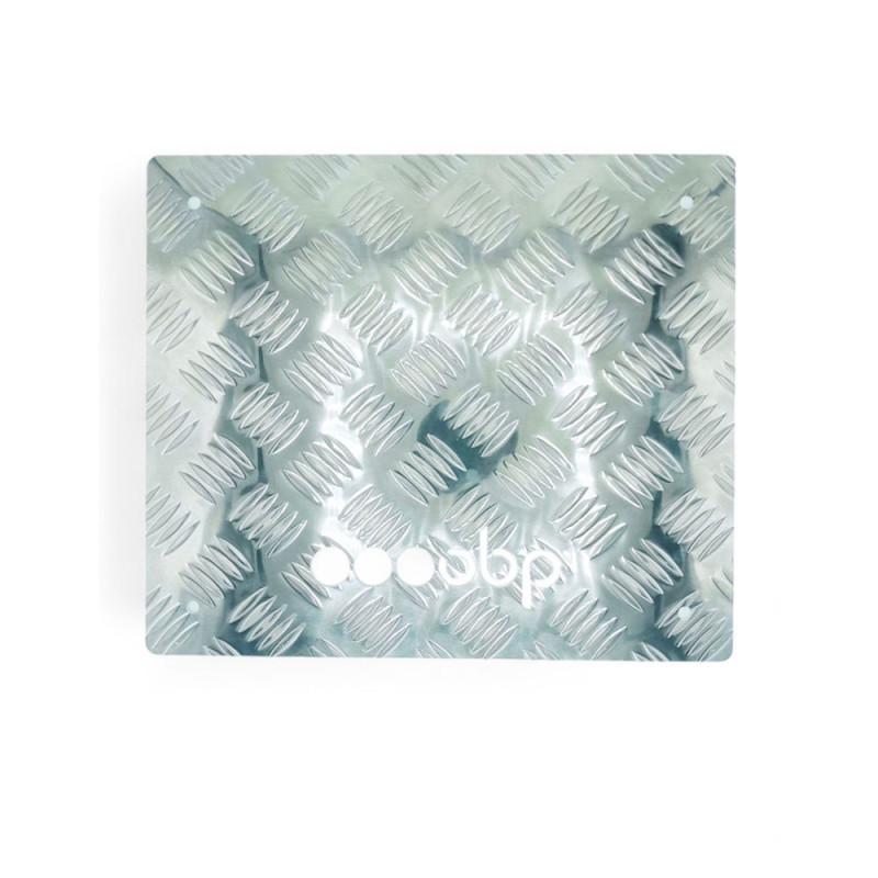 OBP aluminum chequer plate driver flat footrest 312x365x3mm - OBP-A044 - OBPA044 - 3666618509082