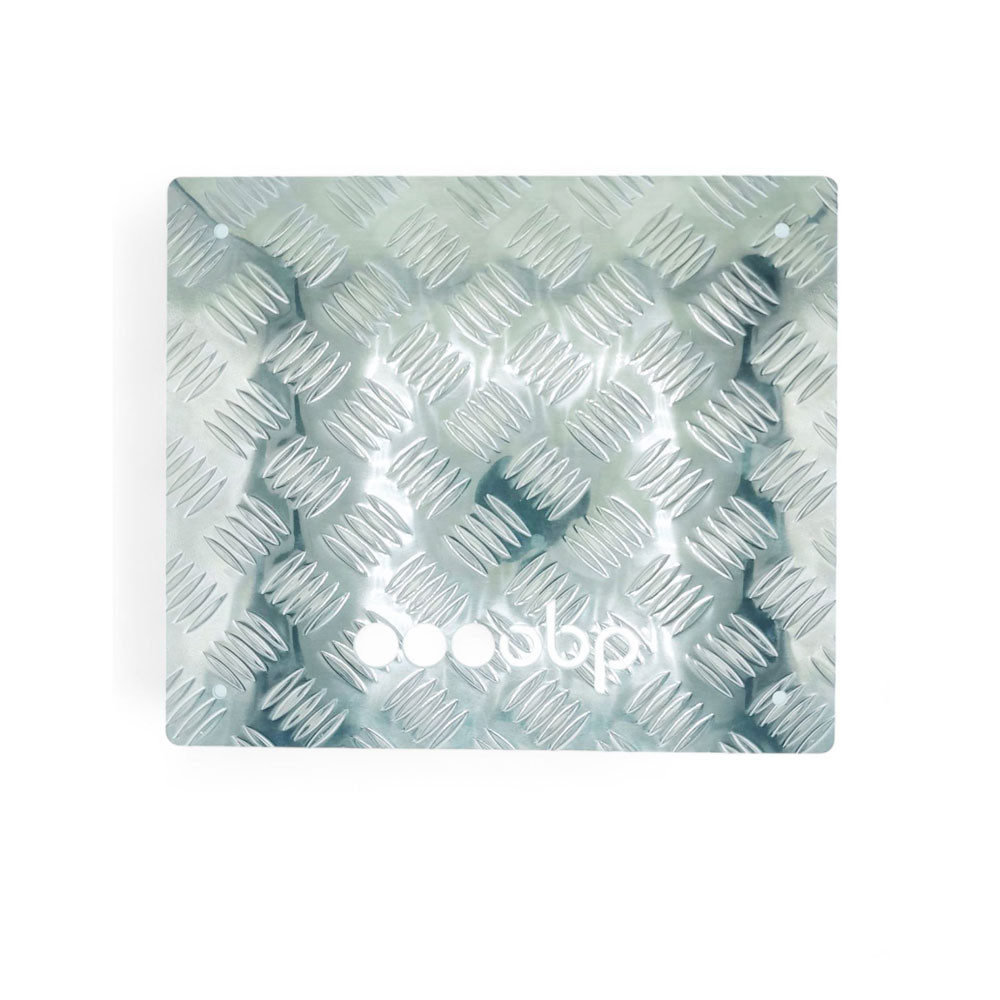 OBP aluminum chequer plate driver flat footrest 312x365x3mm - OBP-A044 - OBPA044 - 3666618509082