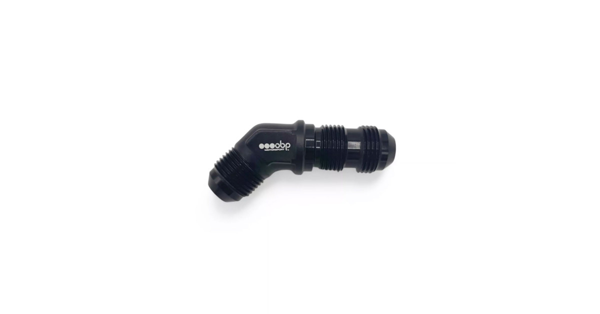 OBP black 45° bulkhead adaptor