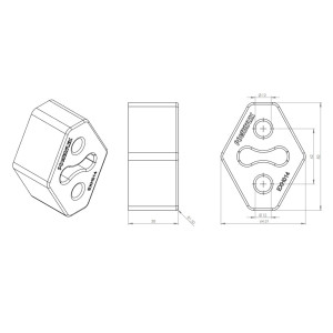 Silent bloc Powerflex Black universeller Auspuffhalter