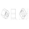 Silent bloc Powerflex Black universeller Auspuffhalter