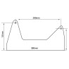 GT2i Club black steel low side brackets kit 3mm