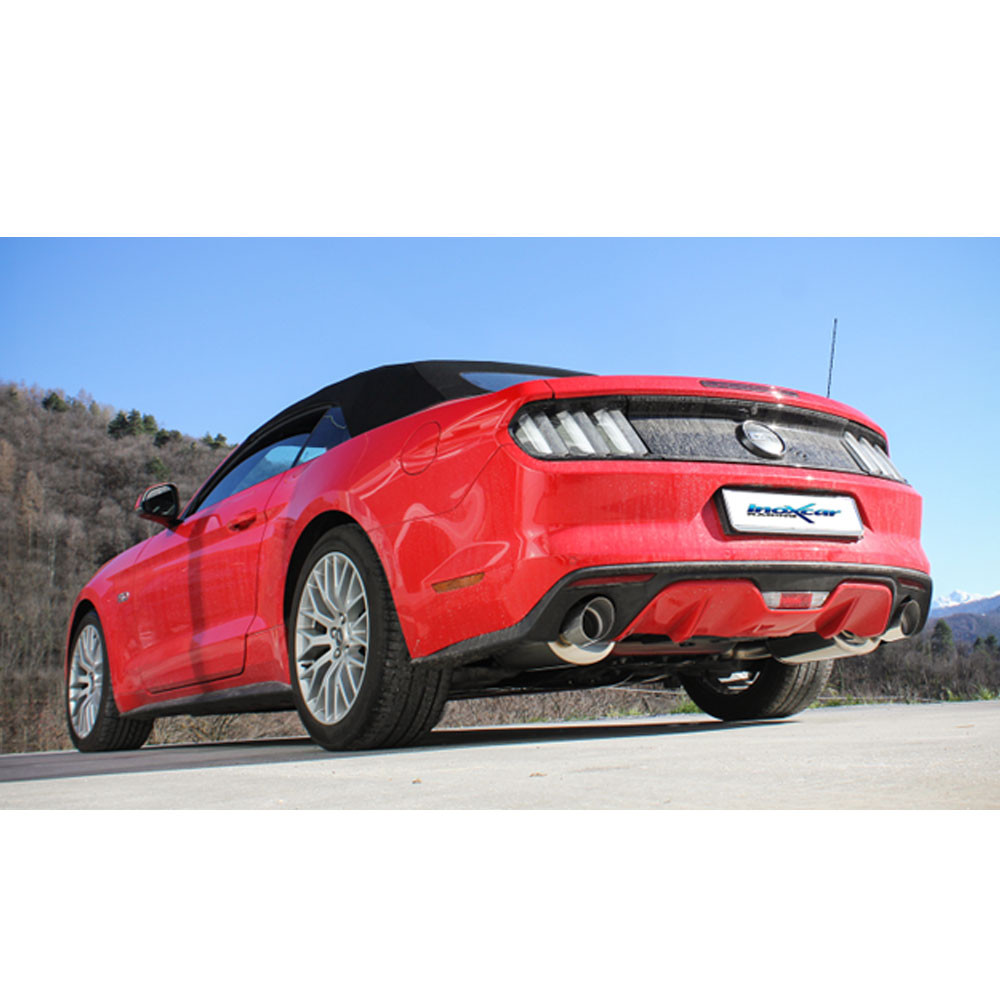 Inoxcar central pipe with muffler Mustang Mk6 GT 5,0 V8 2015-2017 - IC-TCSMUSTANG - TCSMUSTANG - 3666618503585