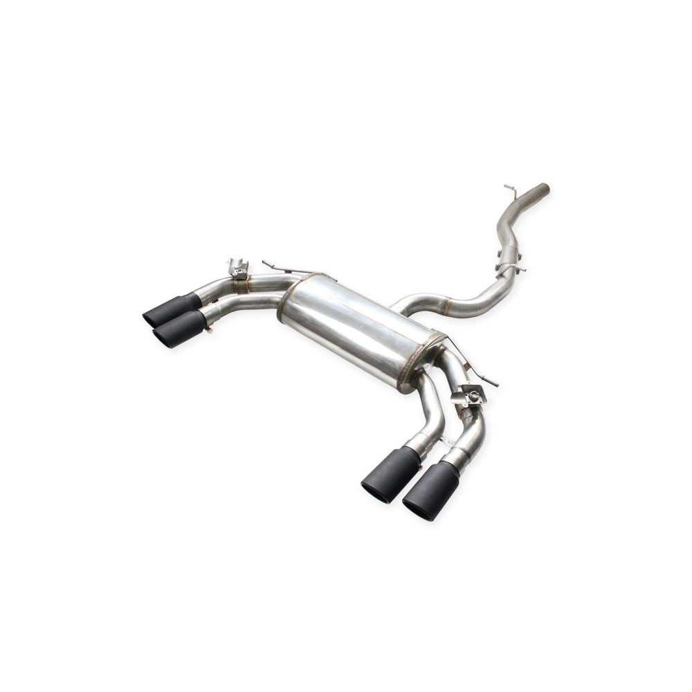 Tube central direct + silencieux 2x90x70 X-Race Black Matt Inoxcar Cupra Ateca 2.0 (avec GPF) après 2020 - IC-VALVATECA0190X70BM - VALV.ATECA.01.90X70BM - 3666618505077