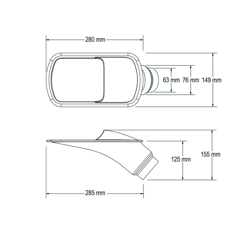 Revotec GT-Spektiv Durchmesser 76/63mm schwarz - REN-GTS2B - GTS-2BLK - 3661768584842