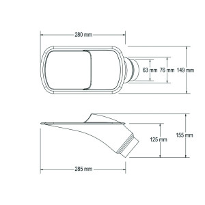 Ecope Revotec GT diamètre 76/63mm noire