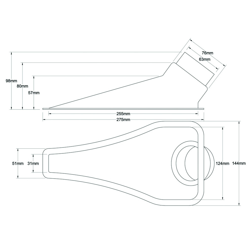 Entra di Aria Naca Revotec Diametro 63/76mm Nera - REN-IDS-2B - IDS-2B - 3661768335949