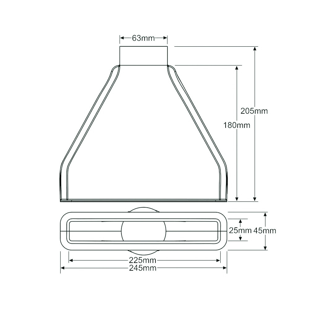 Ecope Rectangulaire Revotec 225X25mm - REN-ID-255-25 - ID225-25 - 3661768384275