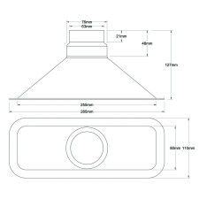 Entra di Aria Rettangolare Revotec 255X80mm