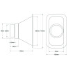 Ecope Rectangulaire Revotec 150X75mm