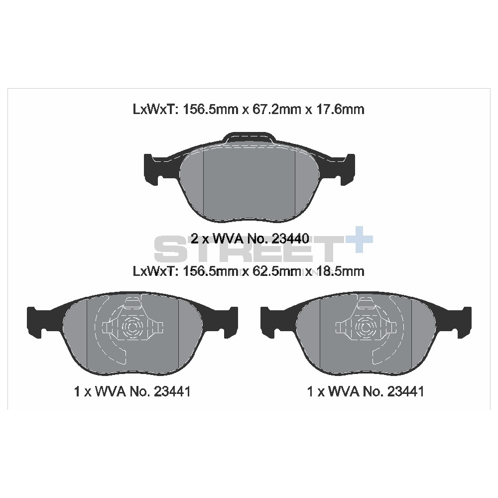 Plaquettes de frein Pagid T8174 Street+ ph3 - PA-8174.ST - T8174SP2001