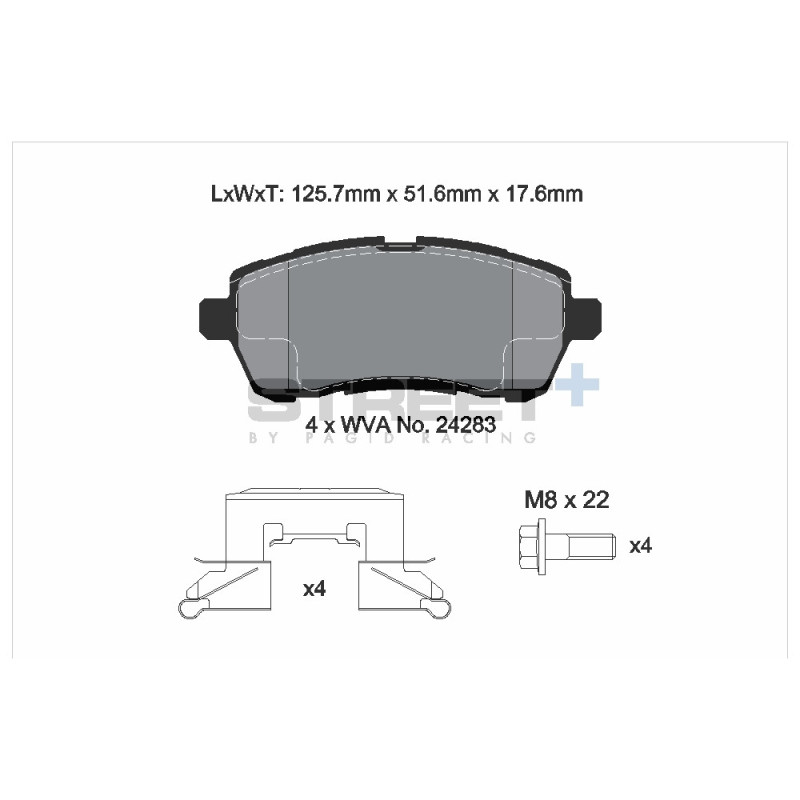 Pastiglie freno Pagid T8187 Street+ - PA-8187.ST - T8187SP2001