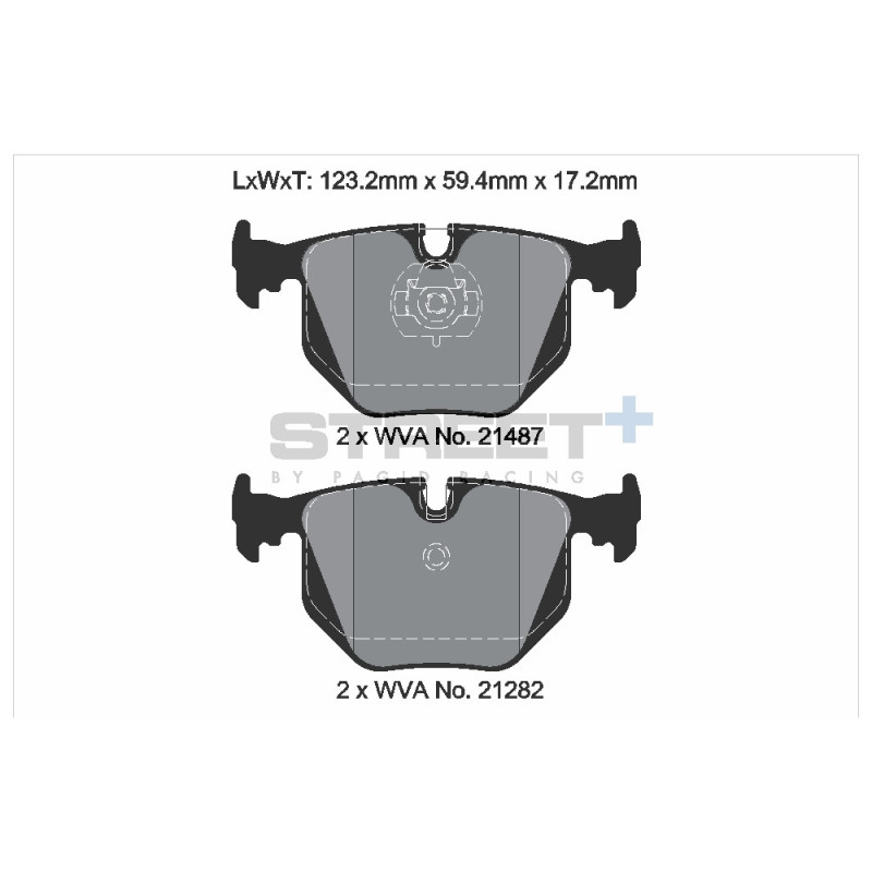 Plaquettes de frein Pagid T8223 Street+ ph3 - PA-8223.ST - T8223SP2001