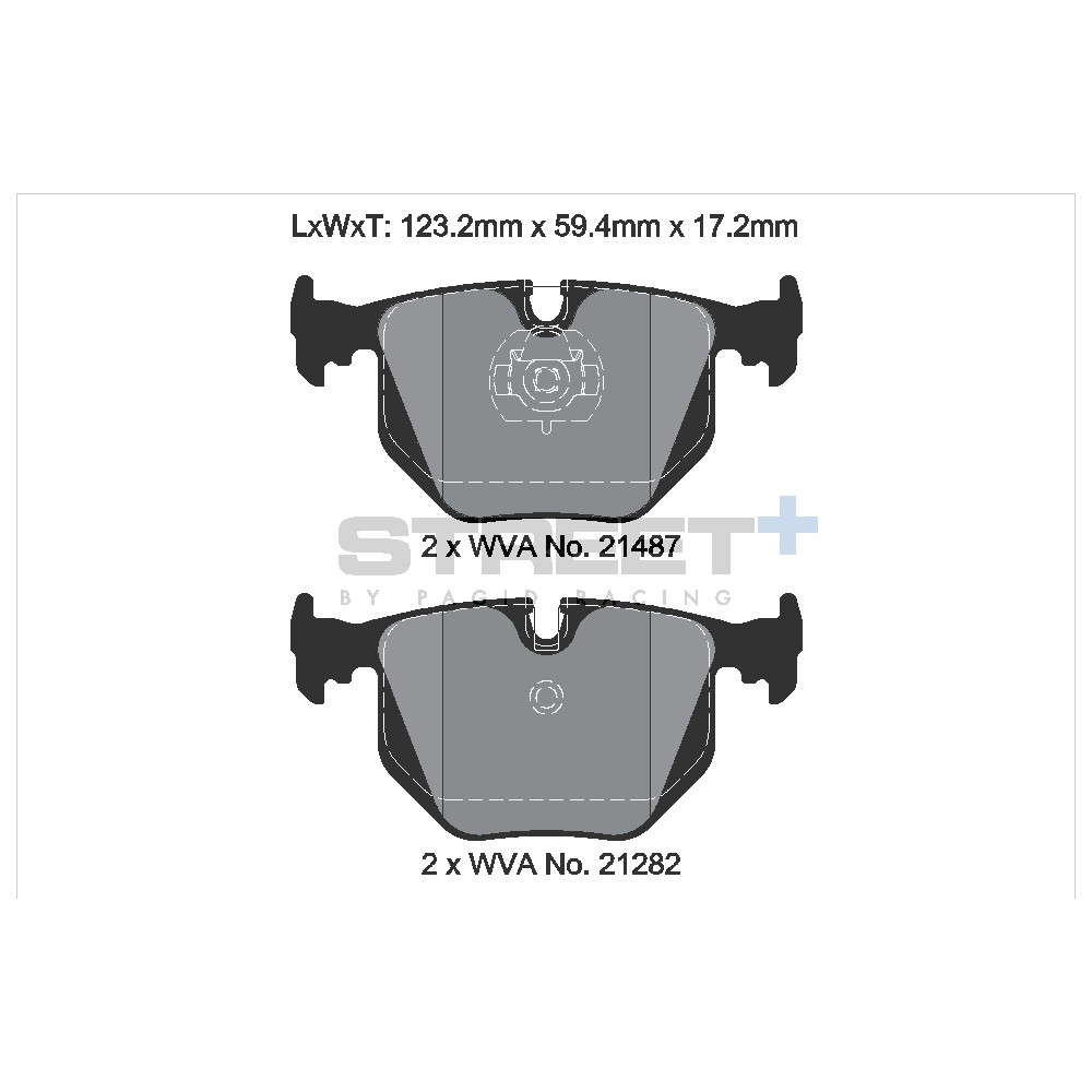 Street+ Pagid brake pads T8223 - PA-8223.ST - T8223SP2001