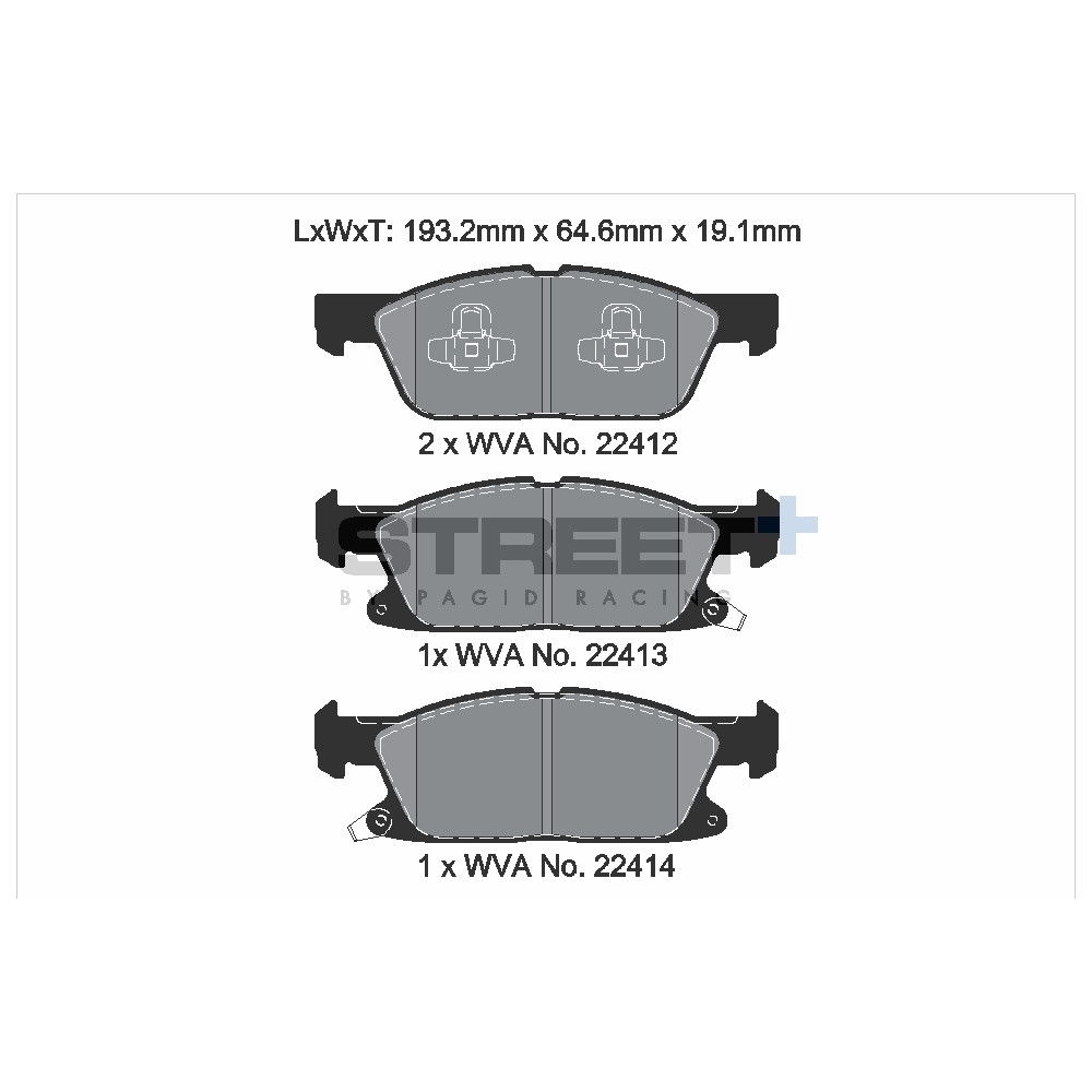 Street+ Pagid brake pads T8236 - PA-8236.ST - T8236SP2001