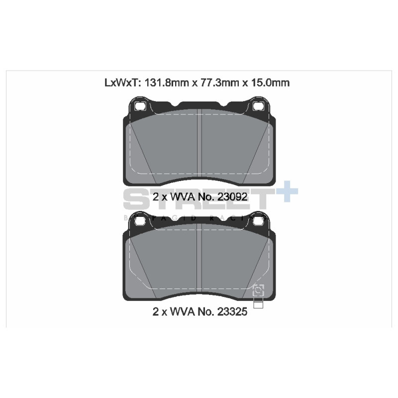 Plaquettes de frein Pagid T8300 Street+ ph3 - PA-8300.ST - T8300SP2001