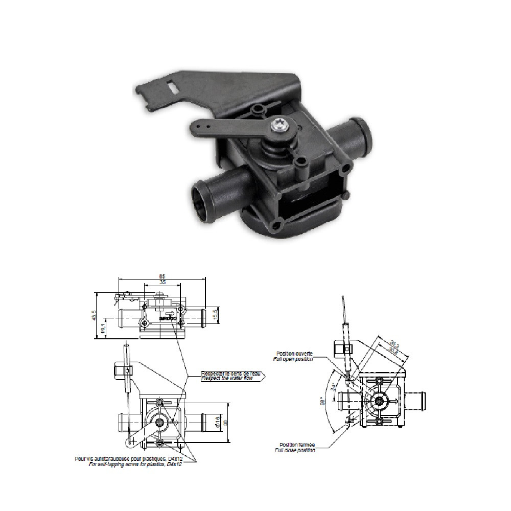 Valvola di riscaldamento Siroco 16mm 3bar massimo 100° - EL-CHAUFF90-2 - 04101989 - 3666618516561