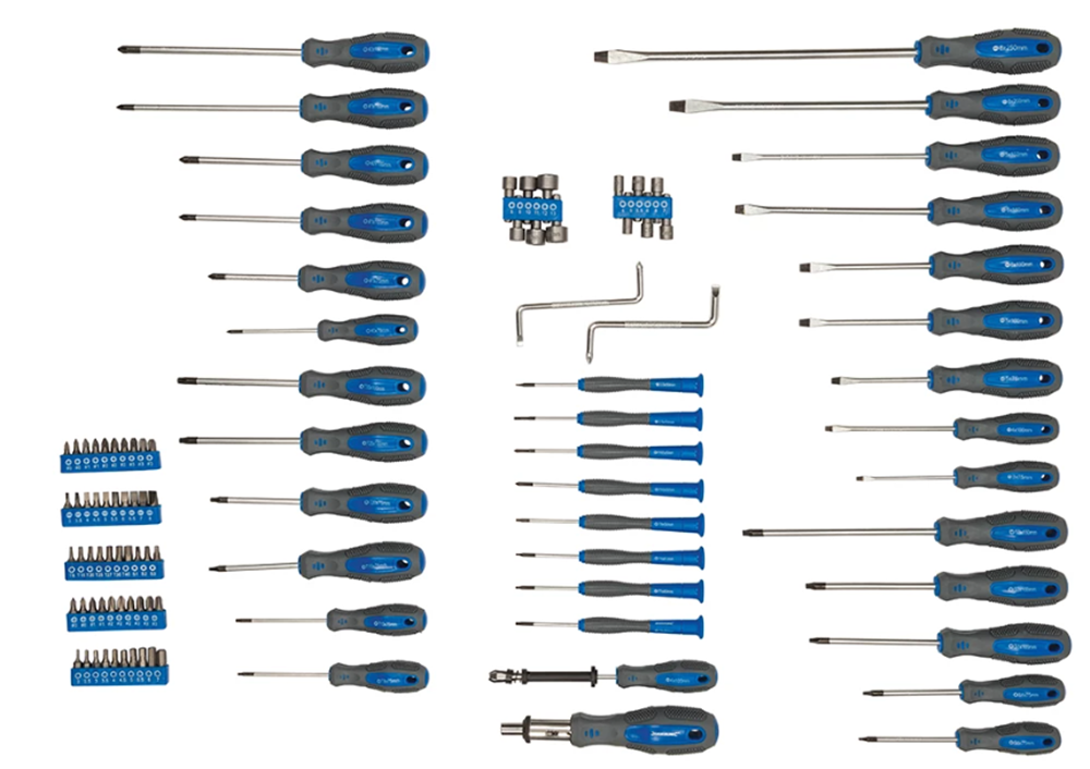 Kit de tournevis et d'accessoires Silverine 100 pcs. - AS-283983 - 3666618027609