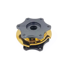 OBP quick release gray/yellow steering wheel hub