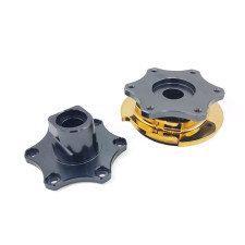 OBP quick release gray/yellow steering wheel hub