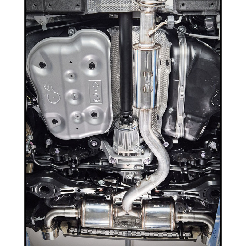 Tubo centrale + adattatore + silenziatore 114 Racing Inoxcar Toyota Yaris GR 1,6 dopo 2024 - IC-CATBACKTOYA09114R - CATBACK.TOYA.09.114R - 3666618517544