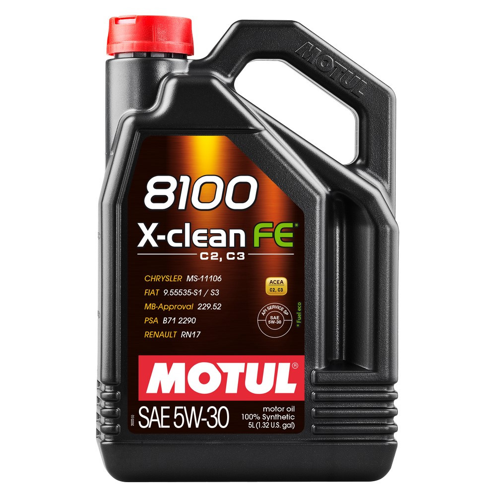 Huile moteur MOTUL 8100 X-CLEAN FE 5W-30 - bidon de 5 litres - MOT-81XC-FE-5W30-5 - 112781 - 3374650399775