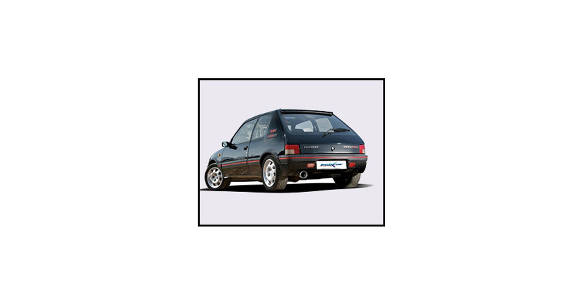 Mittelrohr Inoxcar Peugeot 205 1.9 GTi 128cv nach 1984