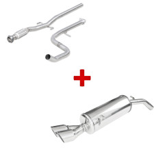 Inoxcar exhaust pack : central pipe + rear exhaust Peugeot 208 GTi phase 1