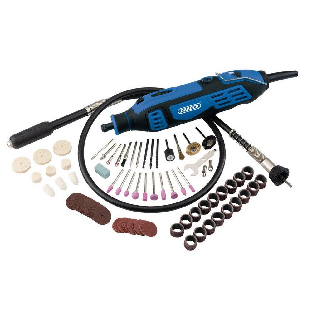 DRAPER 180W Rotary Multifunktionswerkzeug-Set (111 Teile) - DRA-58300 - D58300 - 5010559583003