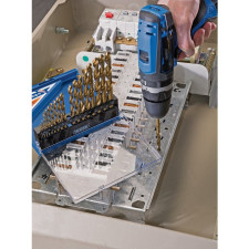 DRAPER titanium-coated HSS metric drill bit set (19 pieces)