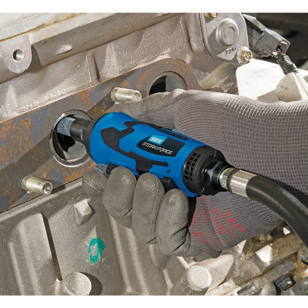 DRAPER 6mm Pneumatic Straight Mini Composite Grinder - DRA-65130 - D65130 - 5010559651306