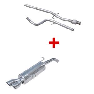 Pack échappement : tube central + terminal Inoxcar Citroën DS3 155cv