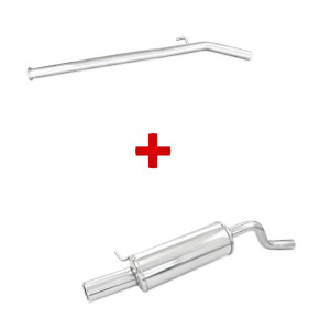 Pack échappement : tube central + terminal Inoxcar Renault Twingo 2 RS 1.6