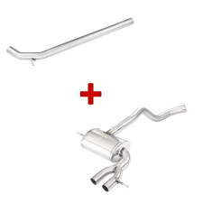 Inoxcar exhaust pack : central pipe + muffler Renault Megane 4 RS 280cv