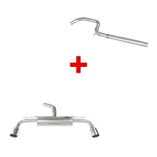 Inoxcar exhaust pack : central pipe + muffler Volkswagen Golf 7 phase 2 (245cv)