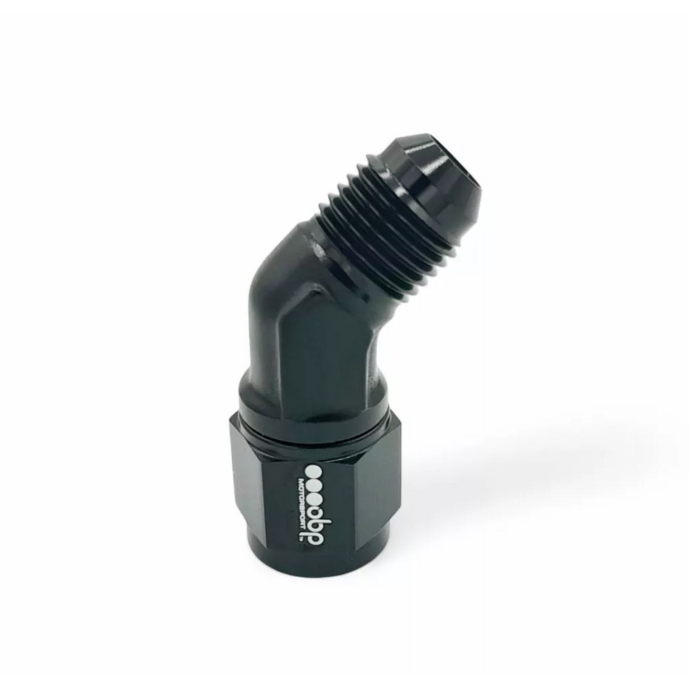 Adattatore 45° maschio convesso JIC - femmina rotante concava JIC OBP nero - OBP-FM-45.D6 - OBP-6-FM-45