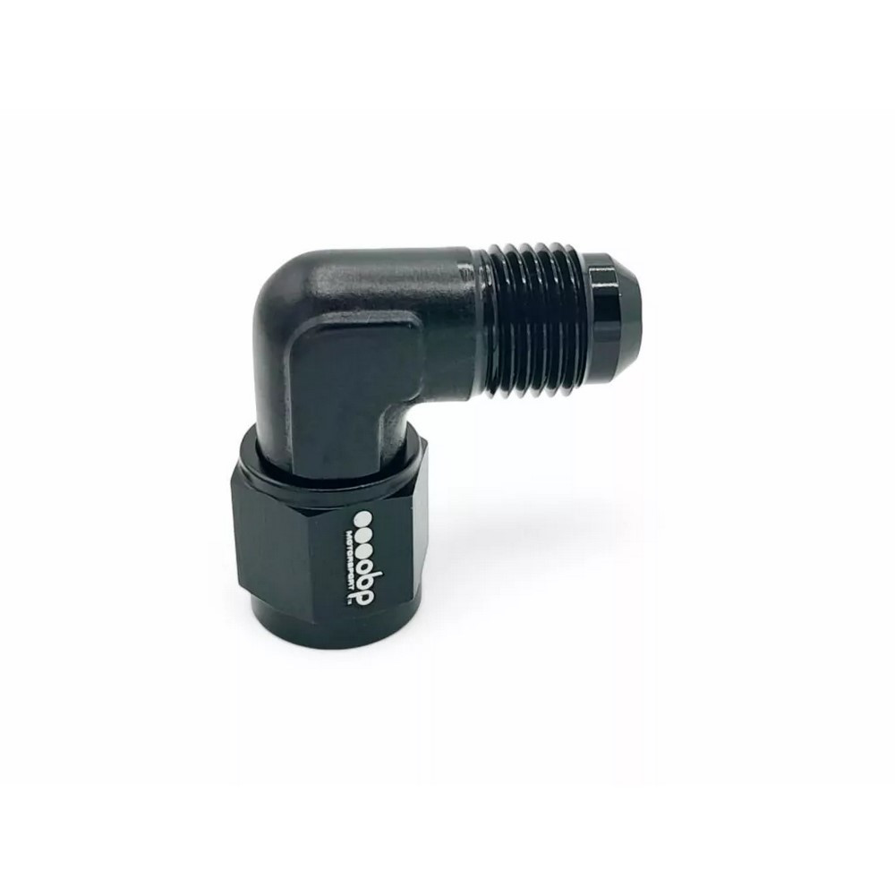 Adaptateur 90° mâle convexe JIC - femelle tournant concave JIC OBP noir - OBP-FM-90.D6 - OBP-6-FM-90