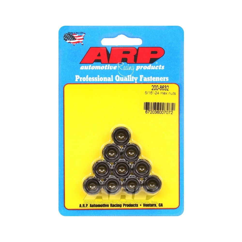 Confezione dadi ARP (10) 5/16-24 - Nero Oxyde Hex - ARP-200-8632 - 200-8632 - 3666618221953