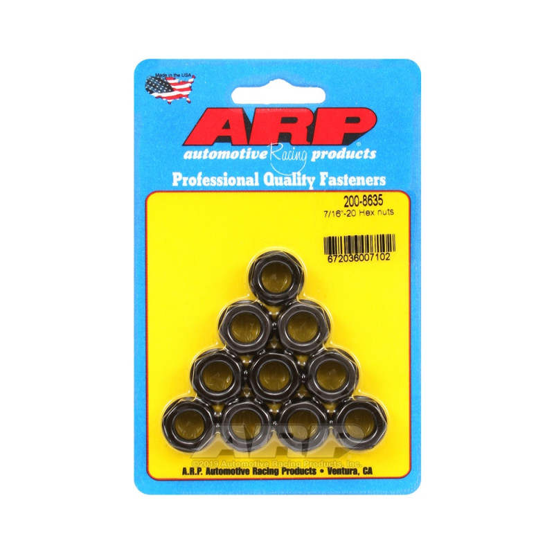 Confezione dadi ARP (10) 7/16-20 - Esagonale ossidato nero - ARP-200-8635 - 200-8635 - 3666618221984