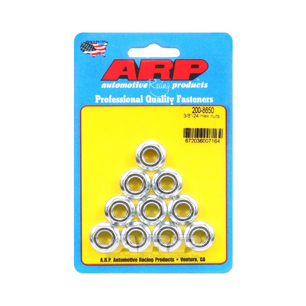 Confezione dadi ARP (10) antiallentamento con collare 3/8-24 - Esagonale - ARP-200-8650 - 200-8650 - 3666618222103
