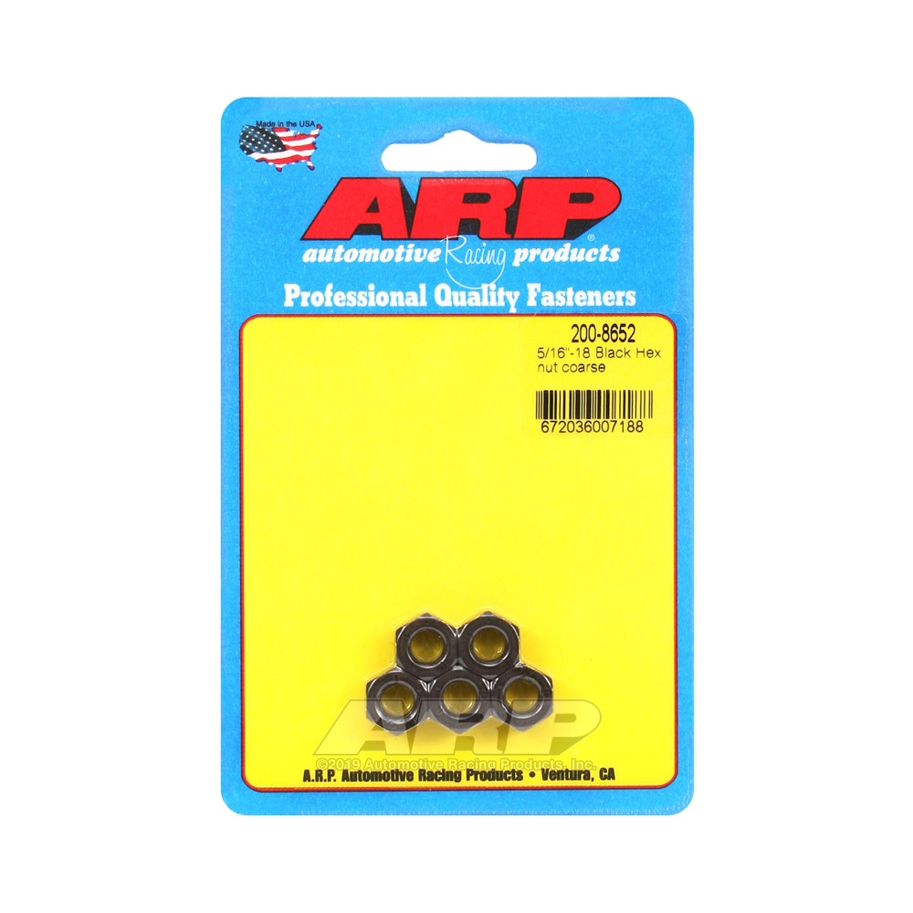 Pack Muttern ARP (5) 5/16-18 - Black Oxyde Hex - ARP-200-8652 - 200-8652 - 3666618222127