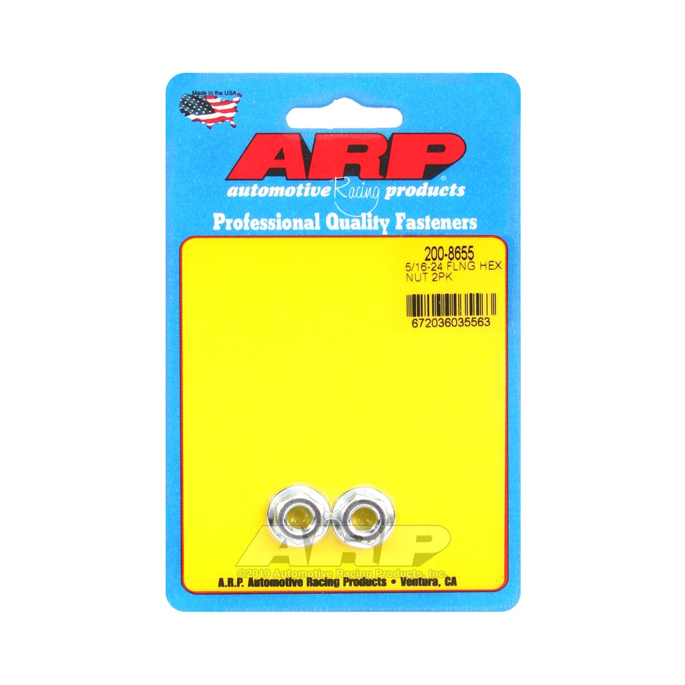 ARP nut pack (2) with collar 5/16-24 - Hex - ARP-200-8655 - 200-8655 - 3666618222141