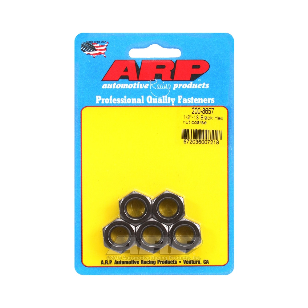 Pack écrous ARP (5) 1/2-13 - Black Oxyde Hex - ARP-200-8657 - 200-8657 - 3666618222165