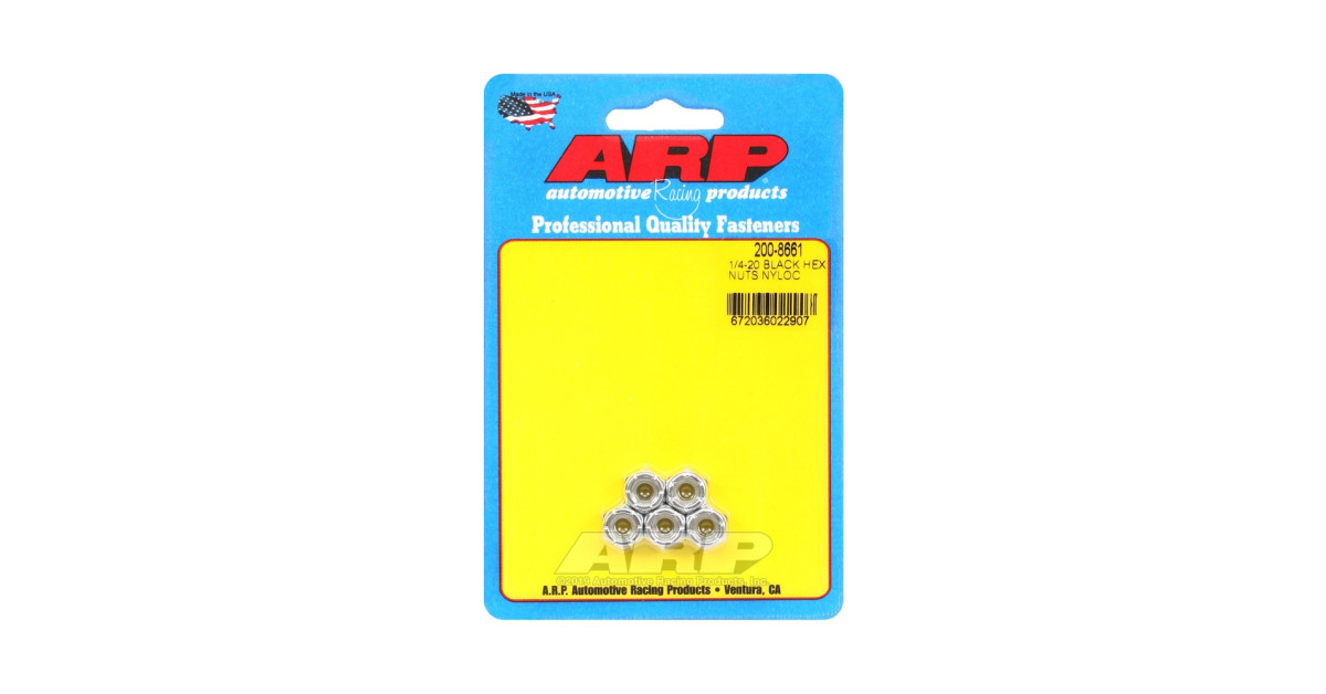 Pack Muttern ARP (5) 1/4-20 - Cad Palted Nyloc Hex