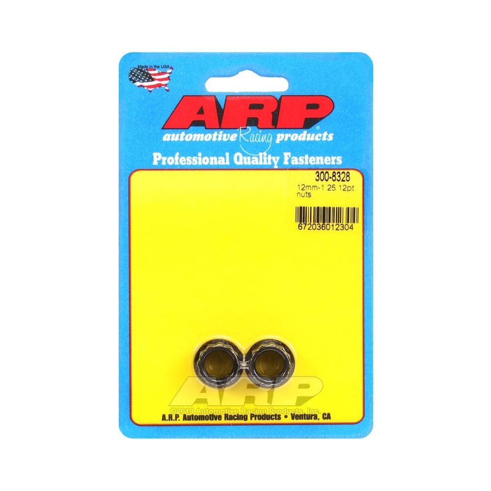 Pack Muttern ARP (2) M12 x 1.25 - Black Oxyde 12 pts - ARP-300-8328 - 300-8328 - 3666618223452