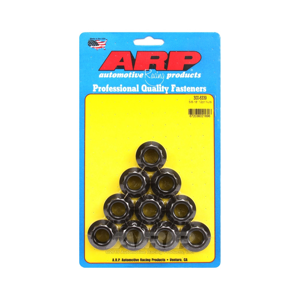 Confezione dadi ARP (10) 5/8-18 - Nero Oxyde 12 pz. - ARP-300-8339 - 300-8339 - 3666618223544