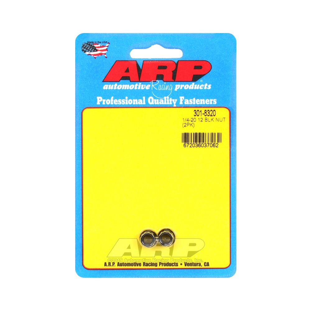 Confezione dadi ARP (2) 1/4-20 - Black Oxyde 12 pts - ARP-301-8320 - 301-8320 - 3666618224237
